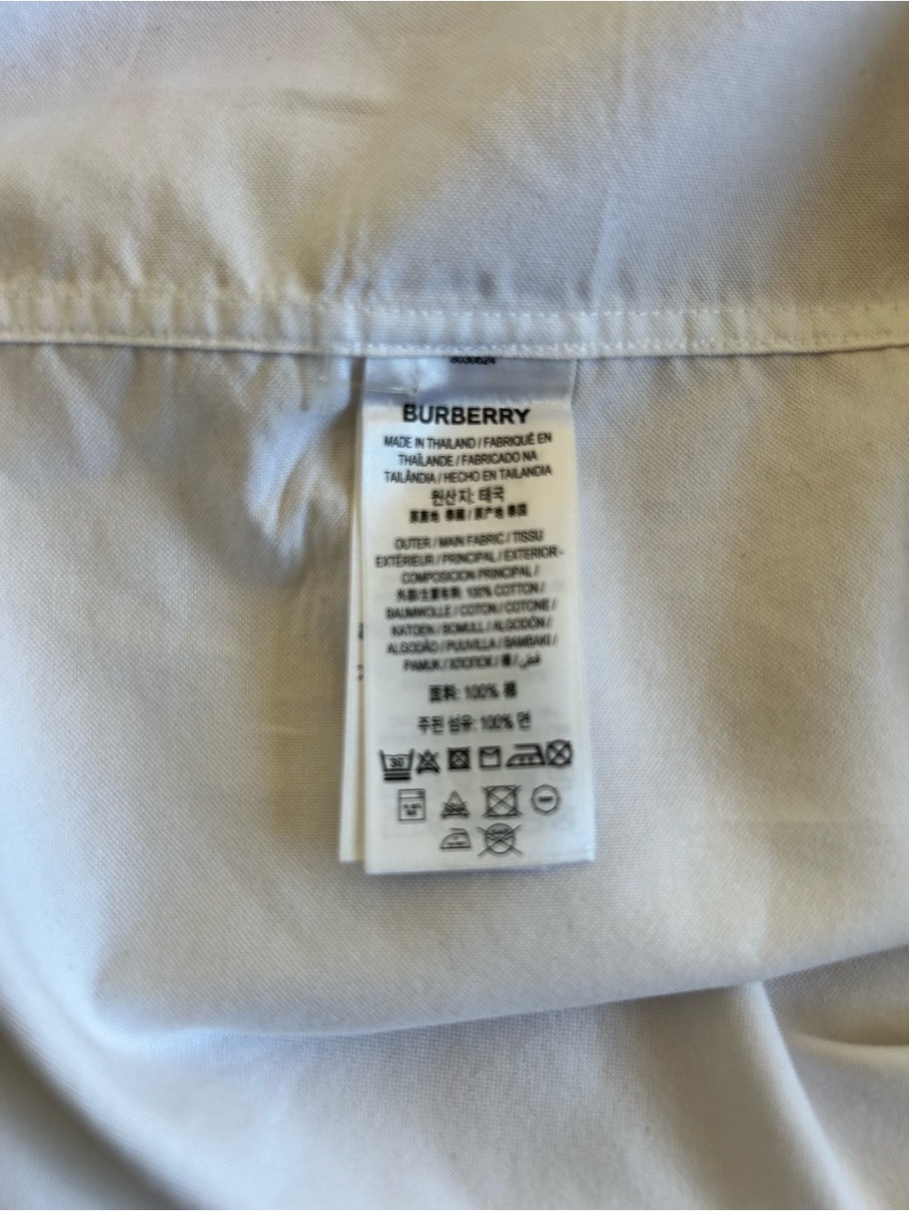 Burberry London England Swan Graphic Button Up Shirt XL White - Picture 4 of 7
